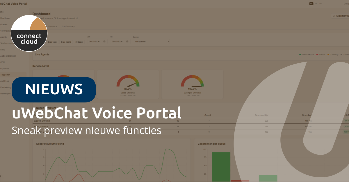 uWebChat Voice Portal — sneak preview nieuwe functies