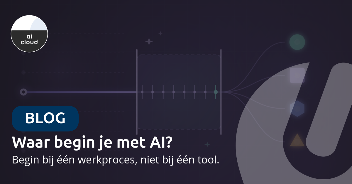 Waar begin je met AI? Bij één werkproces, niet bij één tool